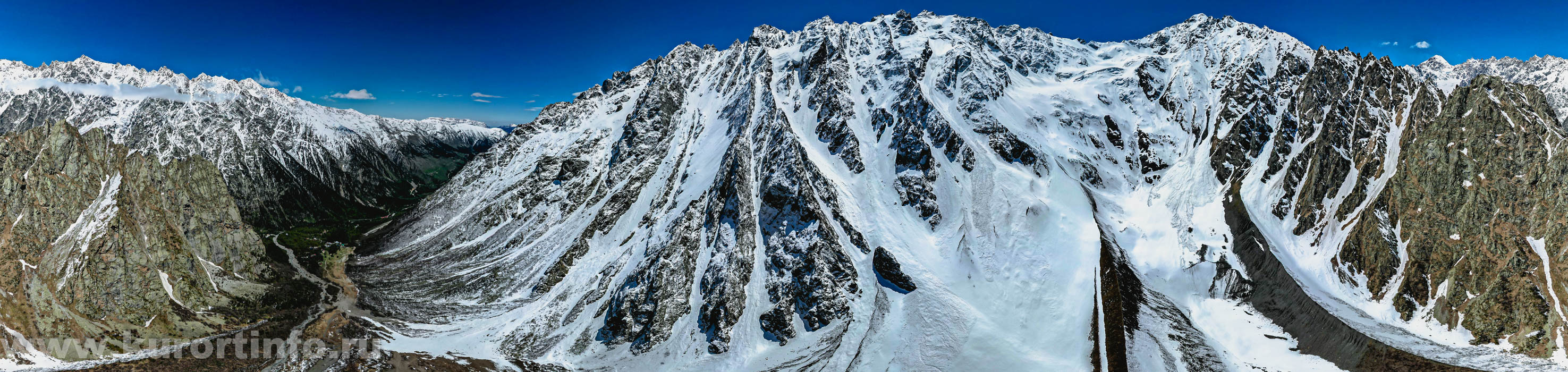 Фото панорама Цей, Осетия, Ледник Сказка