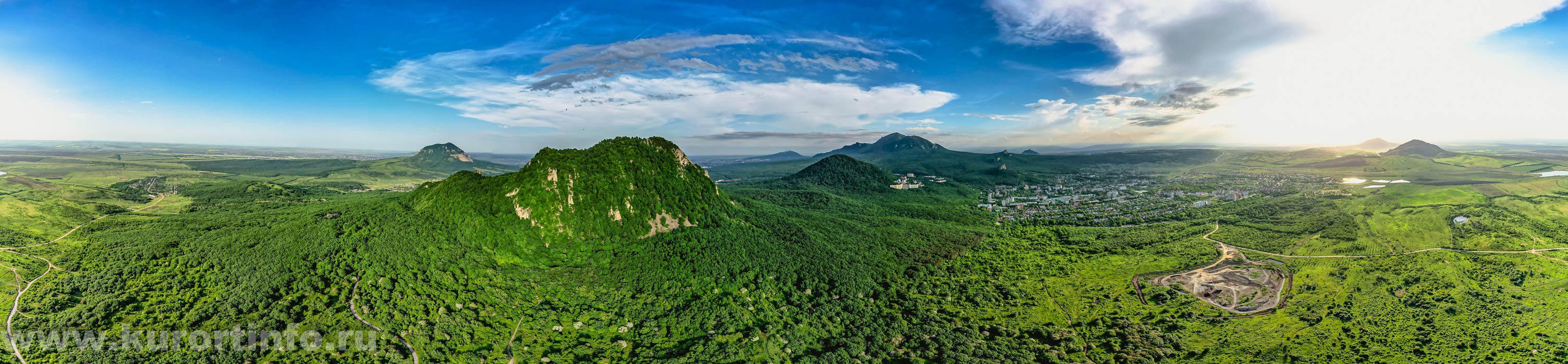 Фото панорама от горы Развалка на город Железноводск 