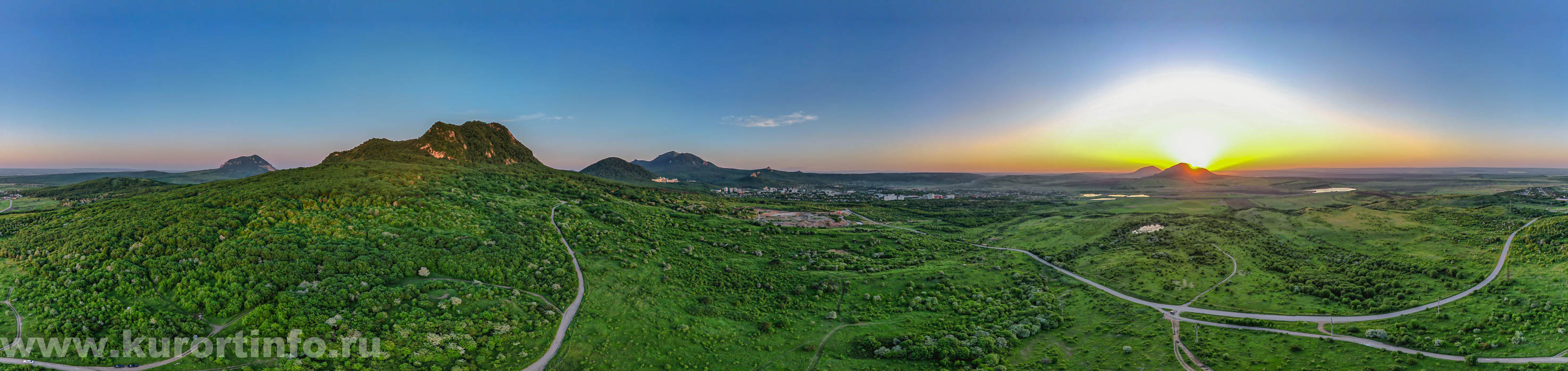 Фото панорама от горы Развалка Железноводск