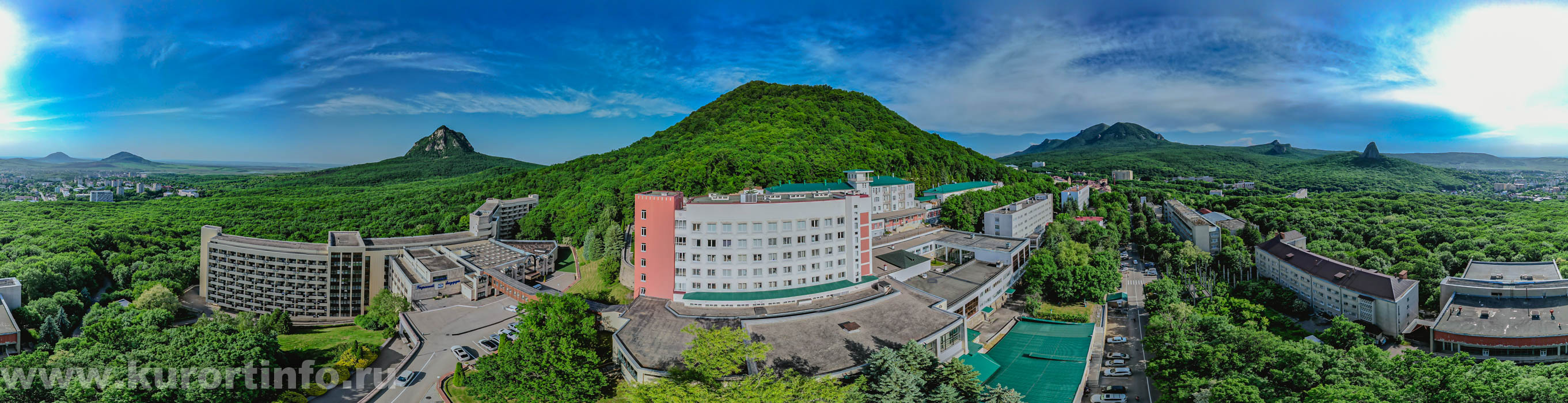 Фото панорама Железноводска от санатория Горный воздух летом