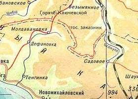 Карта Черноморского побережья Краснодарского края